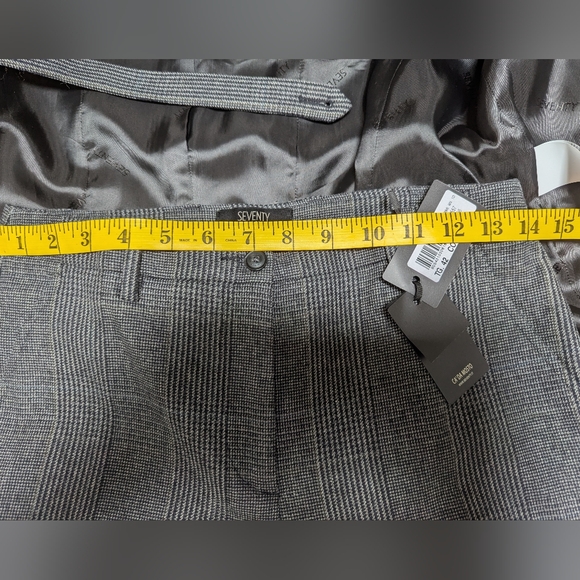 Seventy 4 button Suit - Windowpane/Micro-houndstooth, Grey/black, 70% off - Picture 5 of 8